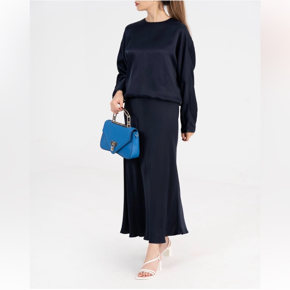 💫 Zara 2 Piece Satin Effect Blouse & Midi Skirt - NEW 💫 - Picture 3 of 12